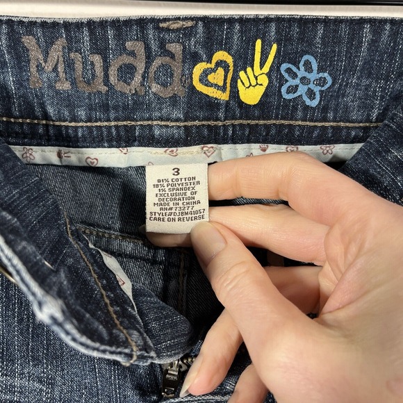 Mudd Skinny Boot Dark Wash Denim Jeans Women's Juniors Size 3 - Picture 9 of 12